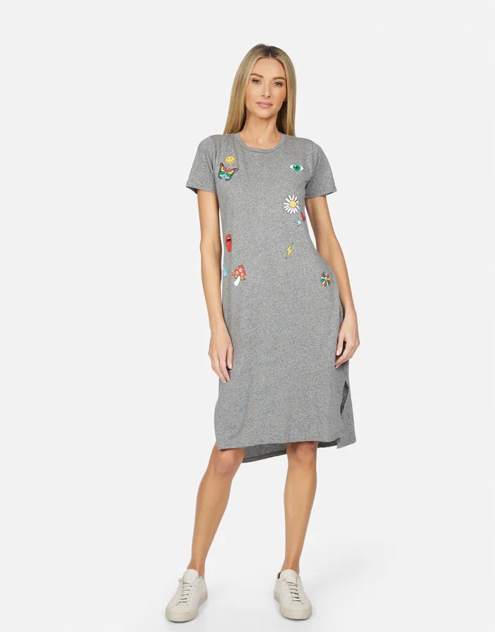 Genesis Retro Elements Heart Heather Grey Women039s Lauren Moshi Dresses