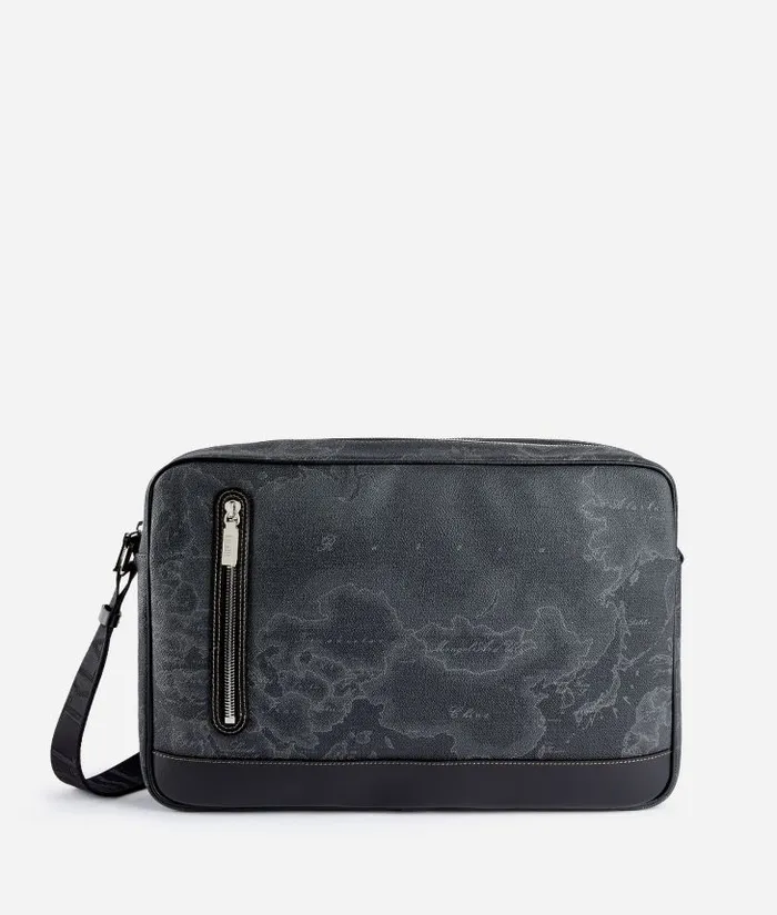 Geo Black Messenger Bag Man Alviero Martini Crossbody and Messenger Bags