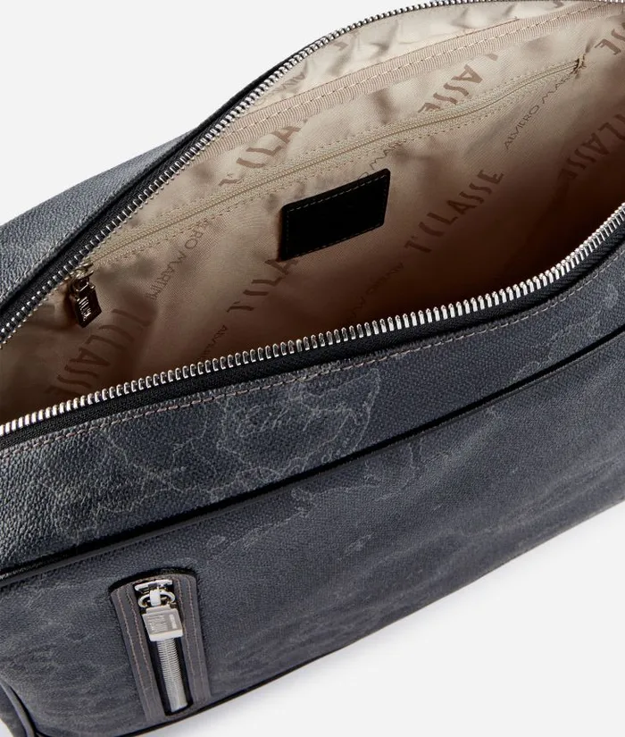 Geo Black Messenger Bag Man Alviero Martini Crossbody and Messenger Bags