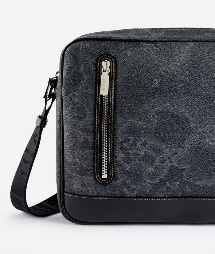 Geo Black Messenger Bag Man Alviero Martini Crossbody and Messenger Bags