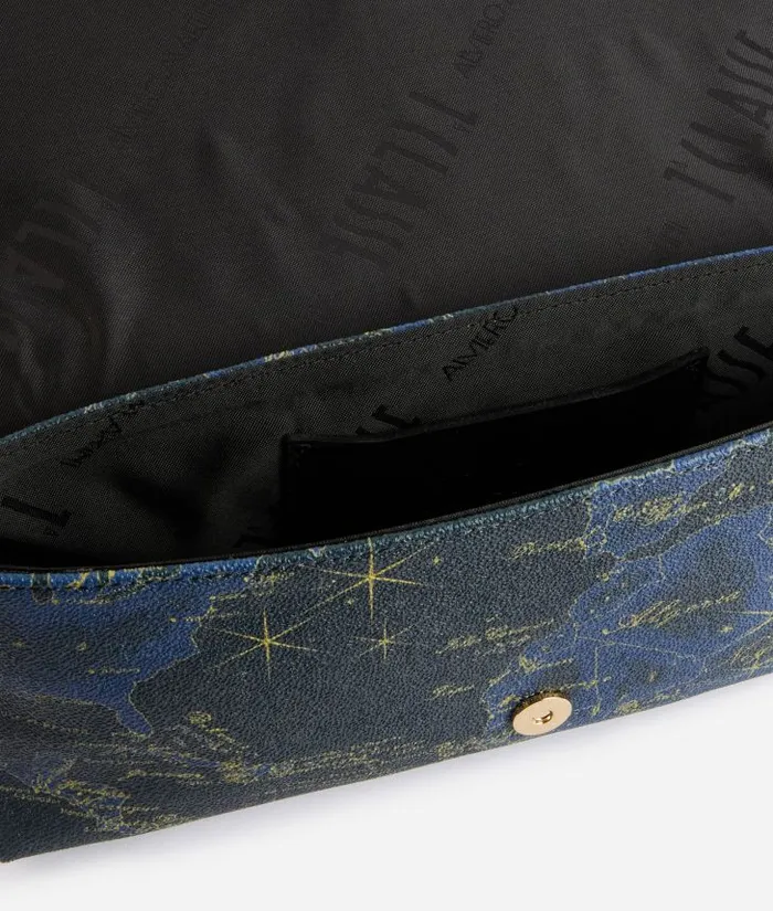 Geo Midnight Flap Pouch Night Blue Woman Alviero Martini Mini Bags and Pouches