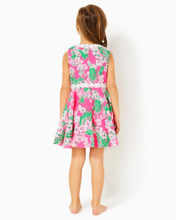 Girls Girls Dresses and Rompers Lilly Pulitzer Girls Idala Cotton Dress Roxie Pink Worth A Look