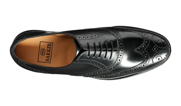 Glasgow 8211 Black HiShine Mens Barker Shoes Mens Oxfords