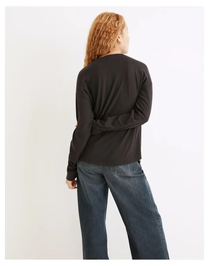 Good Days Graphic Softfade Cotton Long Sleeve Tee Black Coal Women Madewell Tees Good Days Graphic Softfade Cotton Long Sleeve Tee Black Coal Women Madewell Tees