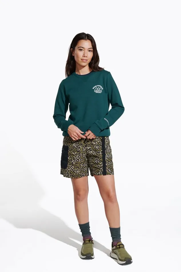 Good Natured Fleece Crew Neck Sea Moss Women Merrell Tops