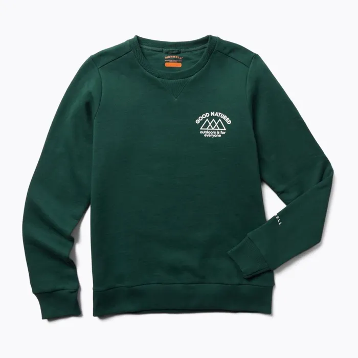 Good Natured Fleece Crew Neck Sea Moss Women Merrell Tops