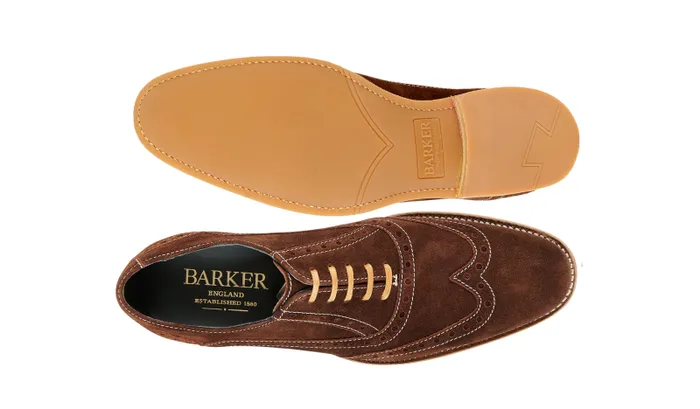 Grant 8211 Spice Suede Mens Barker Shoes Mens Brogues