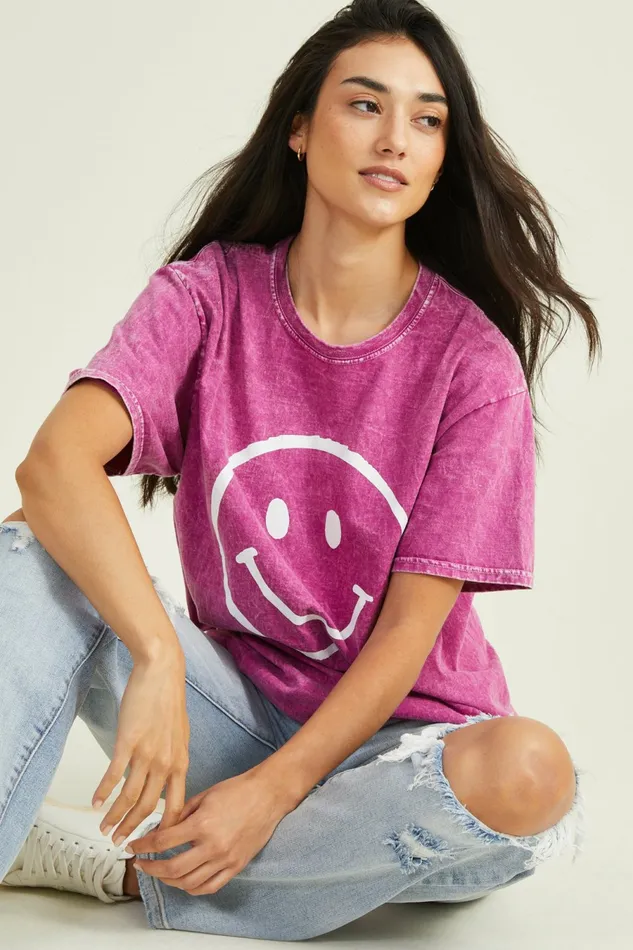 Graphics Women Oversized Smiley TShirt Altar8217d State