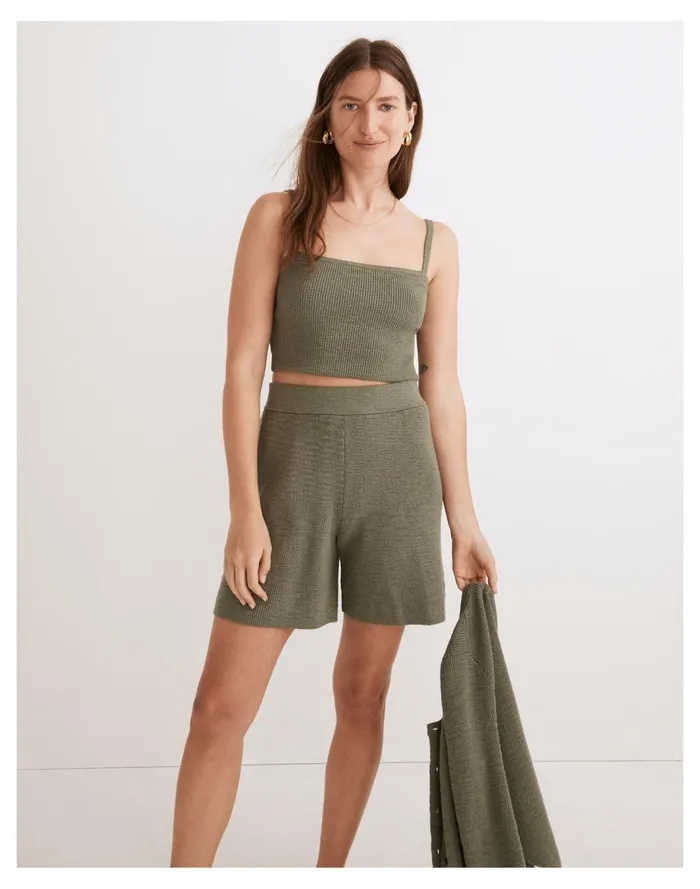 Halstead Square Neck Sweater Tank Distant Grove Women Madewell Sweaters