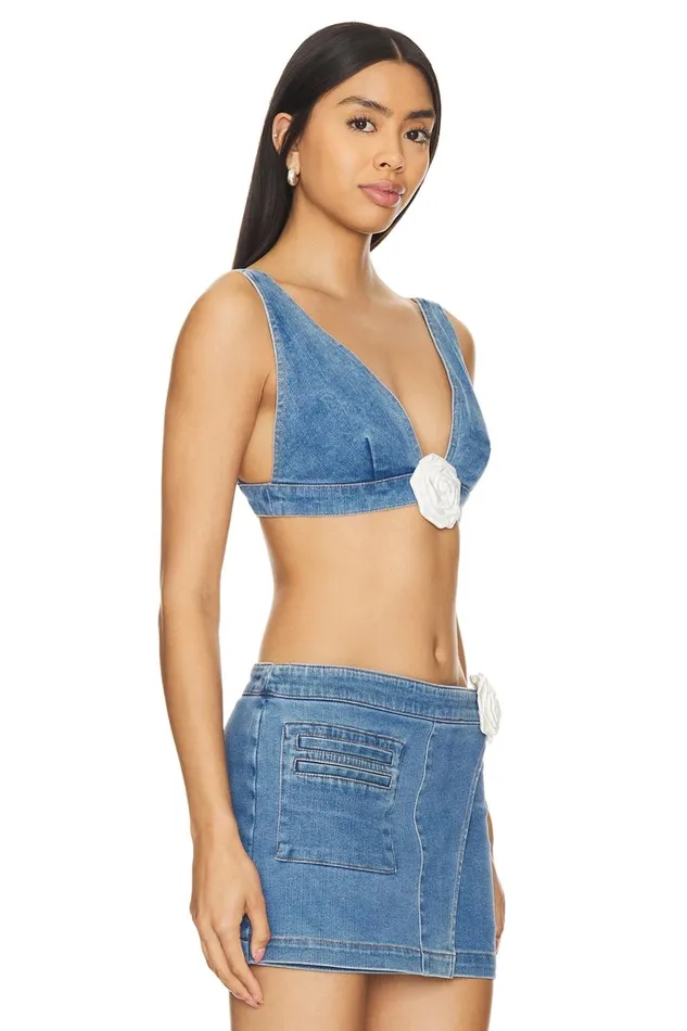 Hana Top Medium Blue Wash Women Lovers Friends Tops