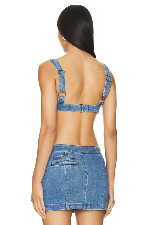 Hana Top Medium Blue Wash Women Lovers Friends Tops