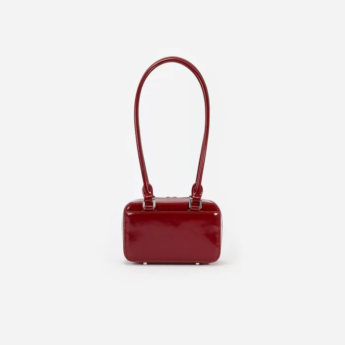 Handbags Women Self Portrait Burgundy Leather Shoulder Bag