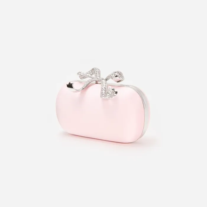 Handbags Women Self Portrait Pink Satin Clutch