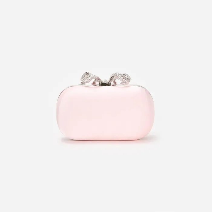 Handbags Women Self Portrait Pink Satin Clutch
