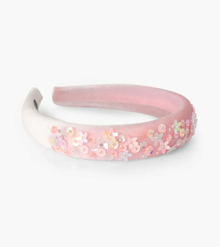 Hatley Accessories Girls Rose Shadow Velvet Puff Headband