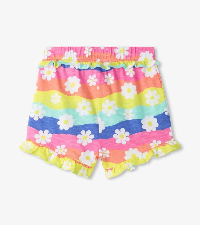 Hatley Bottoms Baby and Toddler Baby and Toddler Girls Groovy Flowers Ruffle Shorts