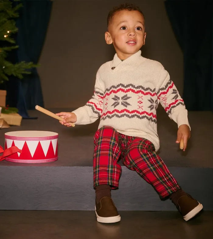 Hatley Bottoms Baby and Toddler Baby and Toddler Red Plaid Straight Leg Pants
