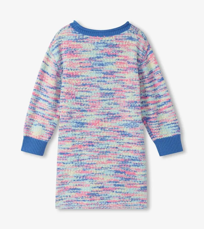 Hatley Dresses Girls Girls Blue Boucle Sweater Dress