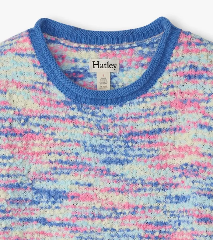 Hatley Dresses Girls Girls Blue Boucle Sweater Dress