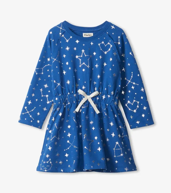 Hatley Dresses Girls Girls Constellations Waist Terry Dress