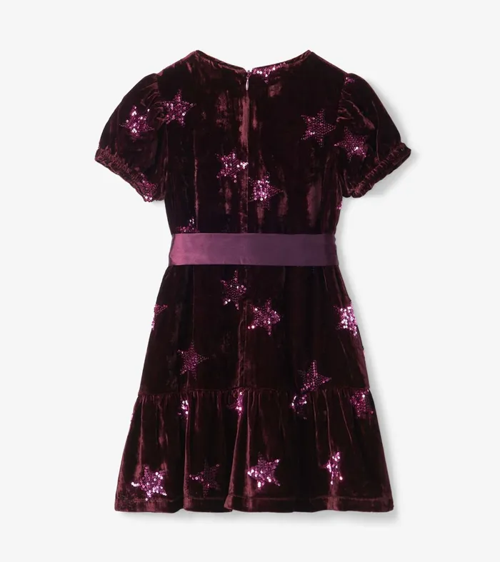 Hatley Dresses Girls Girls Sequin Stars Velvet Dress