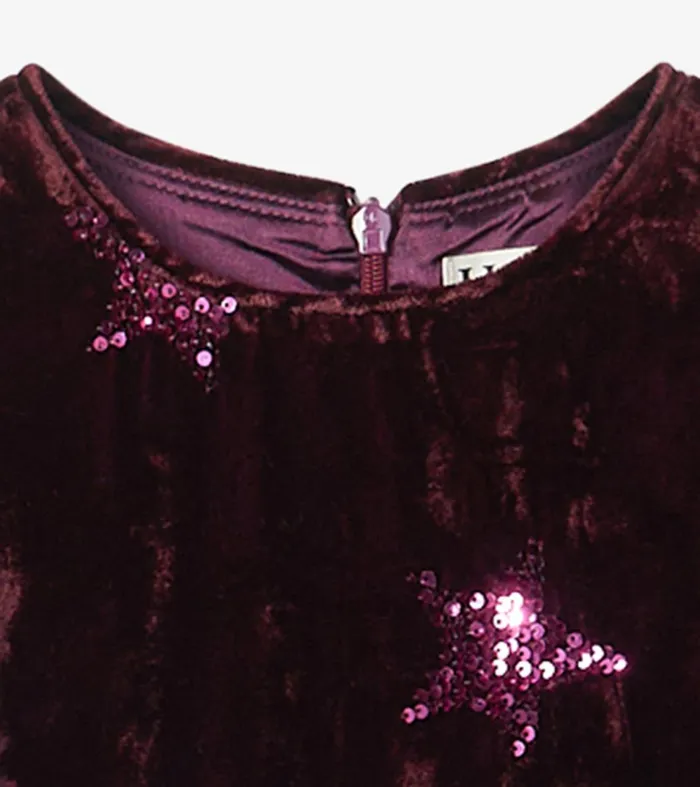Hatley Dresses Girls Girls Sequin Stars Velvet Dress