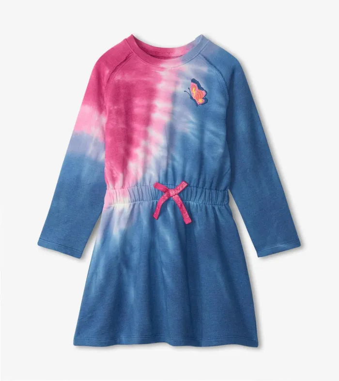 Hatley Dresses Girls Tie Dye Burst Cinched Waist Dress