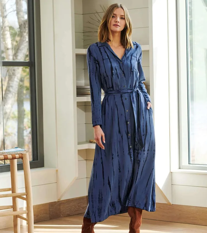 Hatley Dresses Women Maxi Shirt Dress 8211 Into The Deep