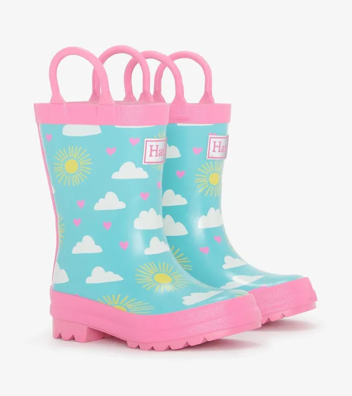 Hatley Rainwear Baby and Toddler Toddler Girls Happy Skies Rain Boots