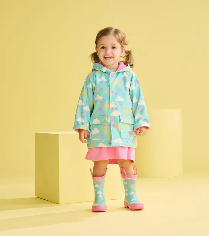 Hatley Rainwear Baby and Toddler Toddler Girls Happy Skies Rain Boots