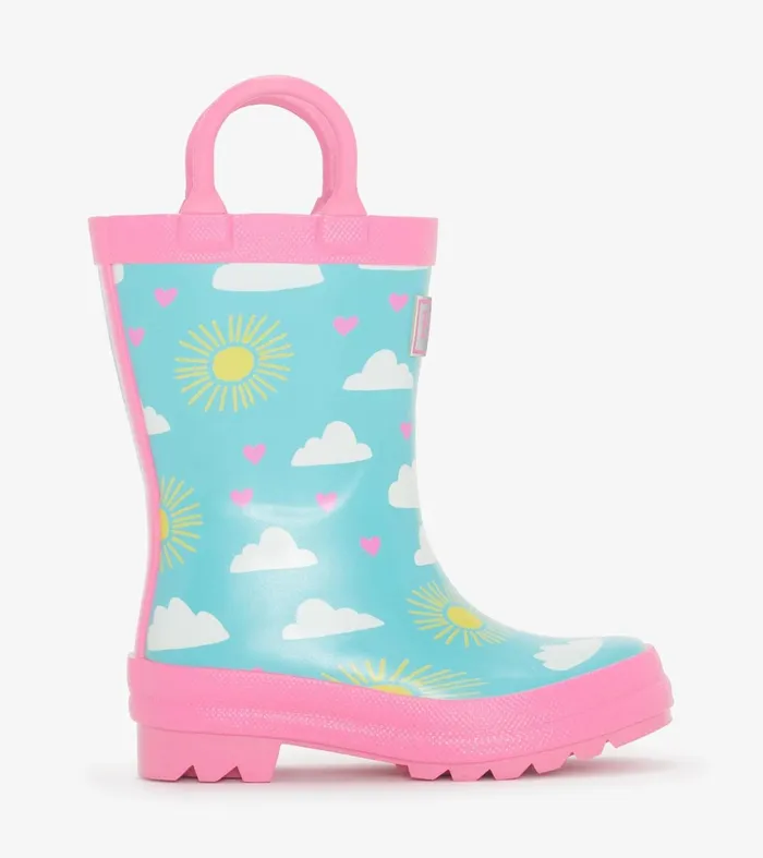 Hatley Rainwear Baby and Toddler Toddler Girls Happy Skies Rain Boots