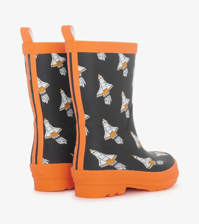 Hatley Rainwear Boys Boys Space Shuttles Matte Rain Boots