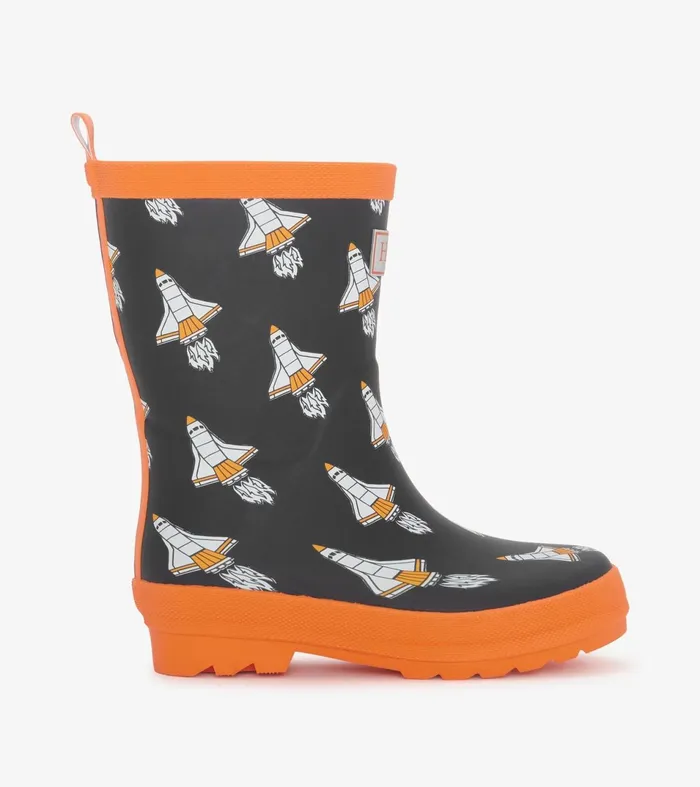Hatley Rainwear Boys Boys Space Shuttles Matte Rain Boots