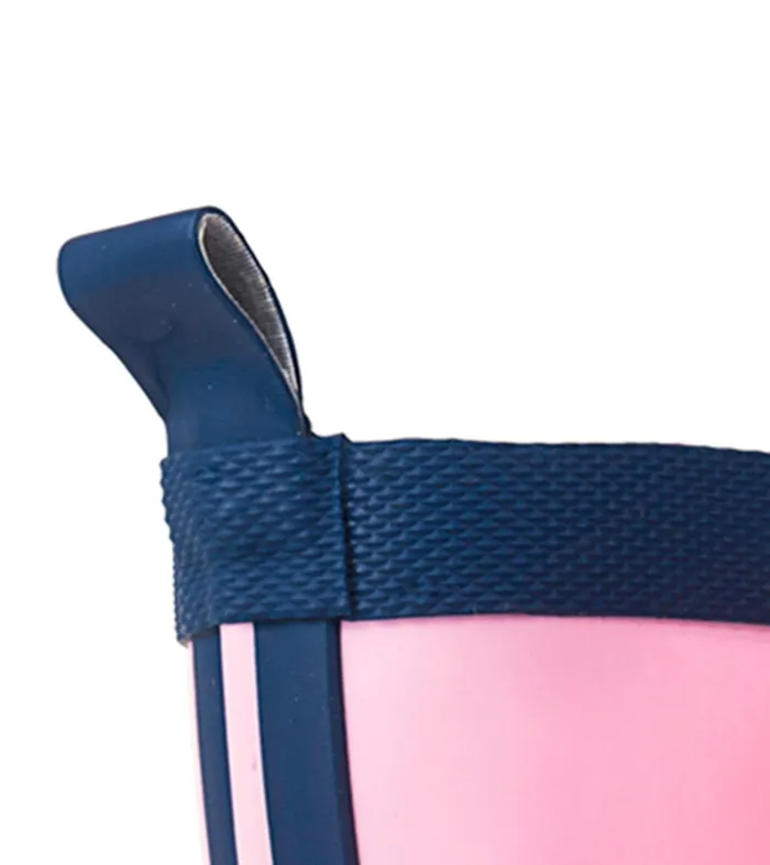 Hatley Rainwear GirlsBaby and Toddler Pink and Navy Matte Rain Boots