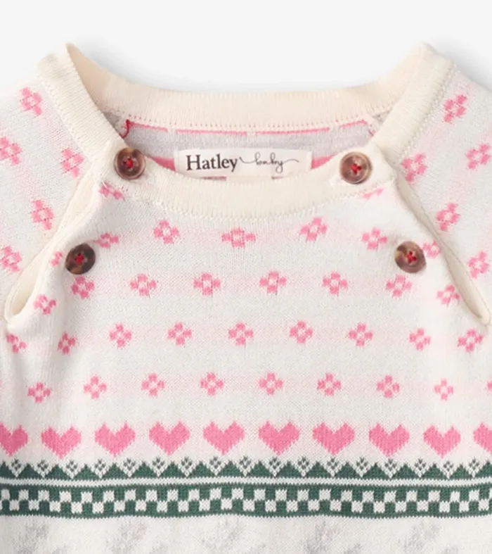 Hatley Sweaters Baby and Toddler Baby Deer Fairisle Sweater Onesie