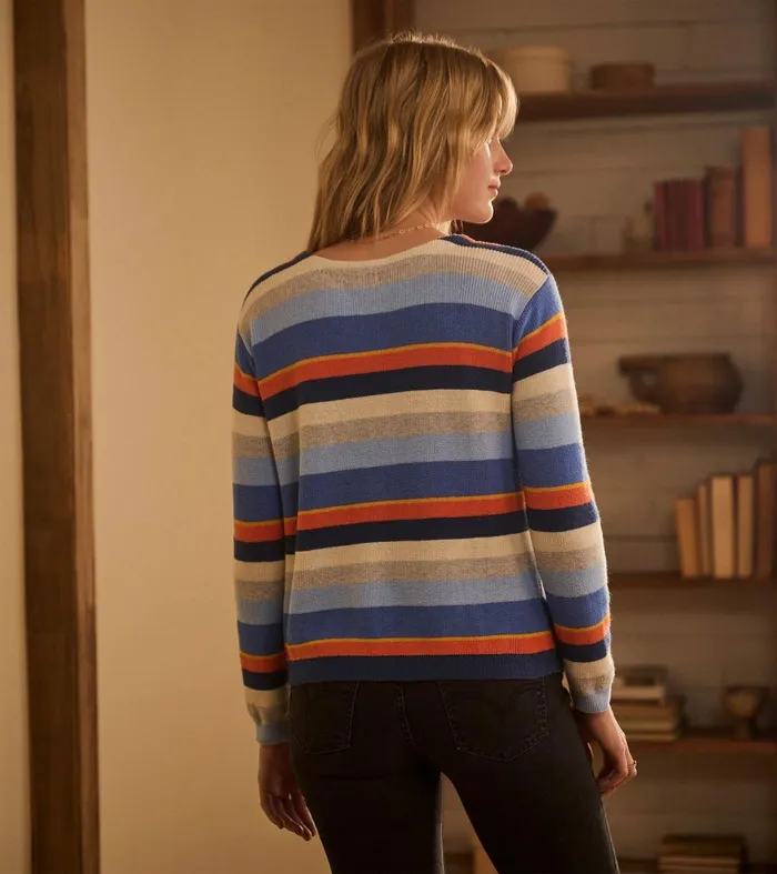 Hatley Sweaters Women Devon Sweater 8211 Mixed Stripes