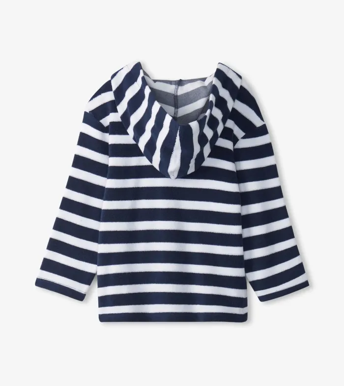 Hatley Swimwear Boys Boys Deep Sea Stripes Terry Pullover Hoodie