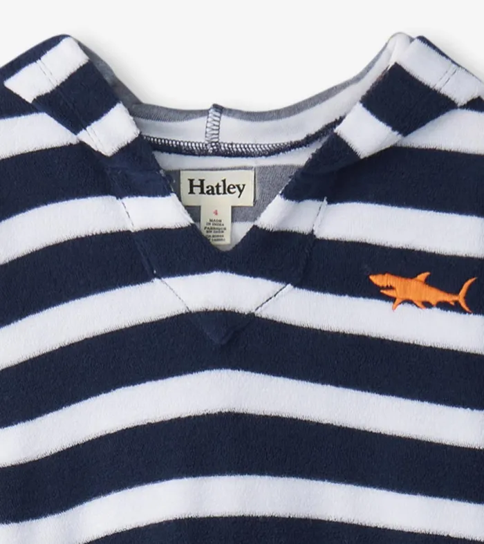 Hatley Swimwear Boys Boys Deep Sea Stripes Terry Pullover Hoodie