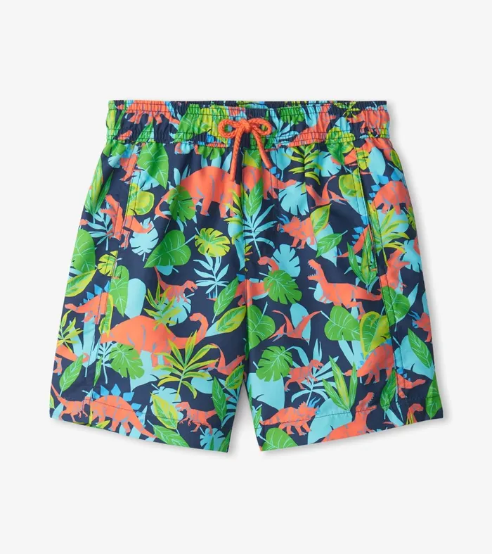 Hatley Swimwear Boys Boys Dino Jungle Swim Trunks