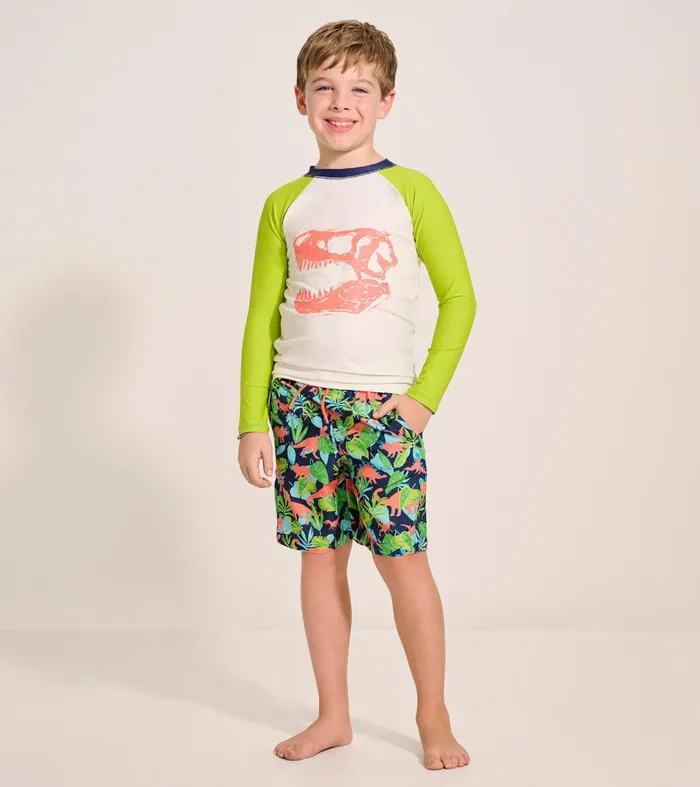 Hatley Swimwear Boys Boys Dino Jungle Swim Trunks
