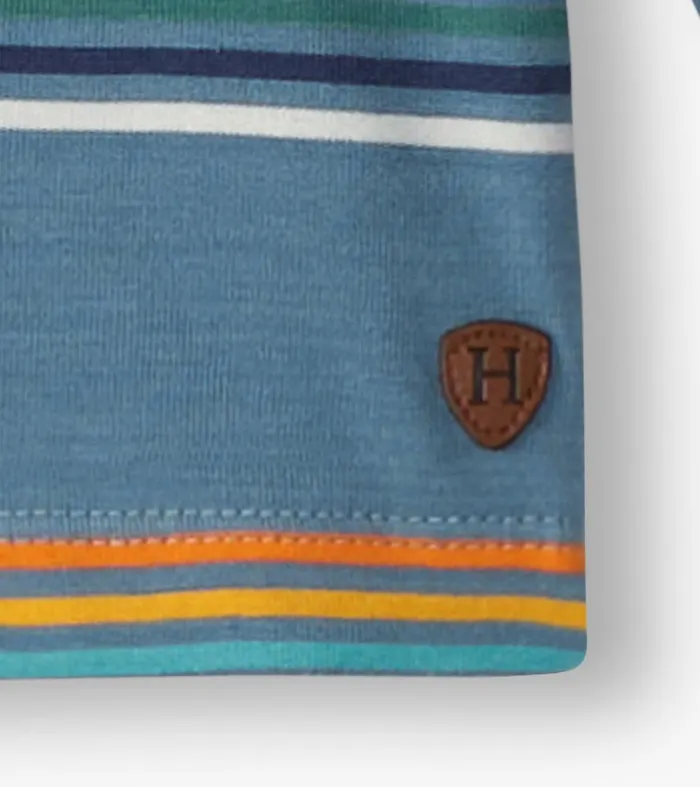 Hatley Tops Baby and Toddler Baby and Toddler Boys Bluestone Stripes Long Sleeve Polo TShirt
