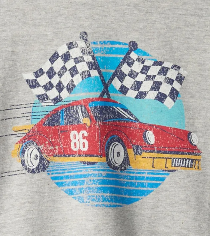 Hatley Tops Baby and Toddler Baby and Toddler Boys Checkered Flag Long Sleeve TShirt