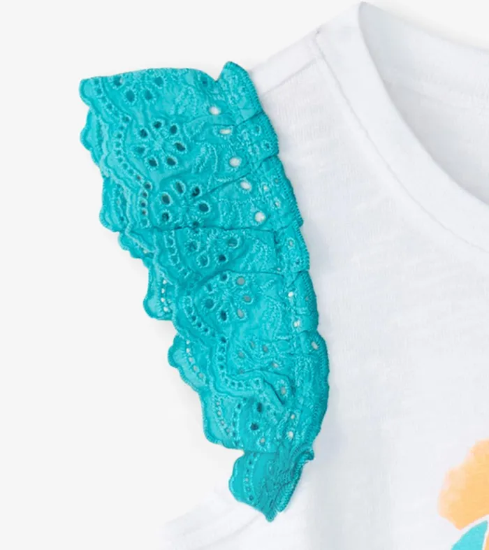 Hatley Tops Girls Girls Stay Golden Ruffle Sleeve Tank Top