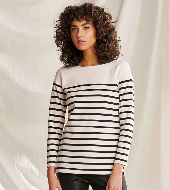 Hatley Tops Women Ali Breton Top 8211 Cream Melange Stripes