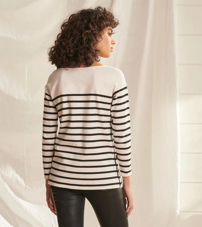 Hatley Tops Women Ali Breton Top 8211 Cream Melange Stripes