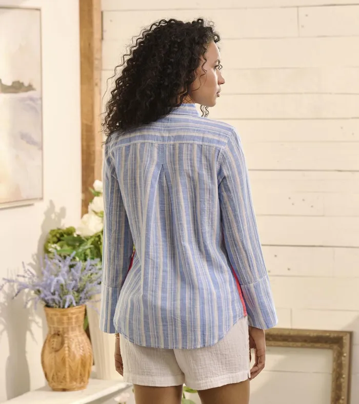 Hatley Tops Women Cindy Blouse 8211 Light Blue Stripes