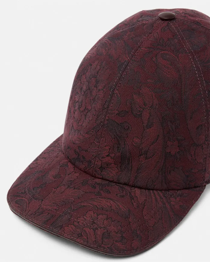 Hats and Caps WomenMen Versace Barocco Jacquard Baseball Cap Brown