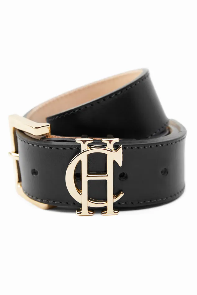 HC Classic Logo Belt Black Women Holland Cooper Belts