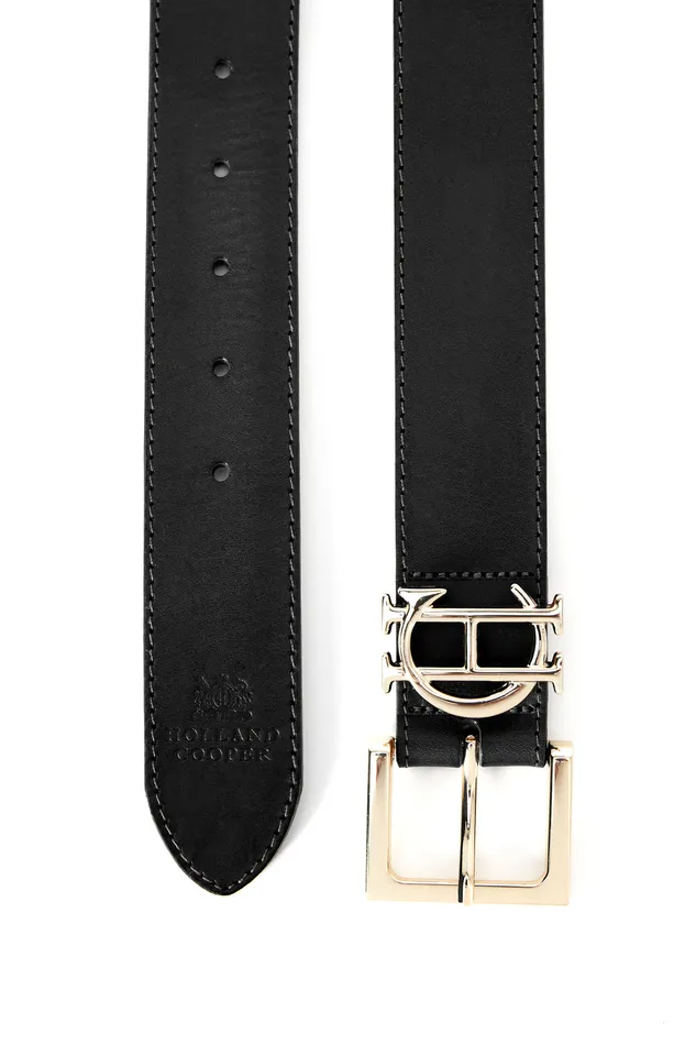 HC Classic Logo Belt Black Women Holland Cooper Belts