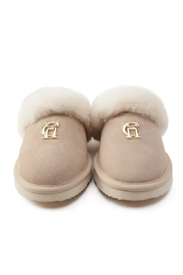 HC Shearling Slipper Oyster Women Holland Cooper Slippers